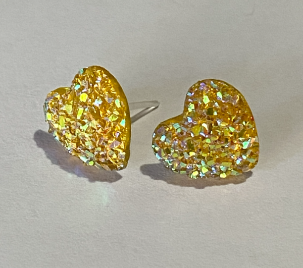 Golden Sparkle Hearts