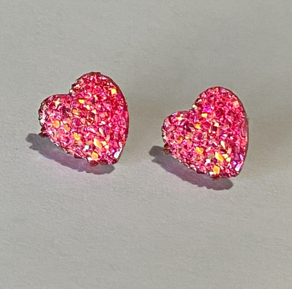 Red Sparkle hearts